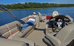 image of bennington pontoon rental at nap time