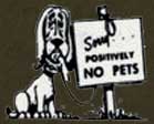 image says sorry no pets